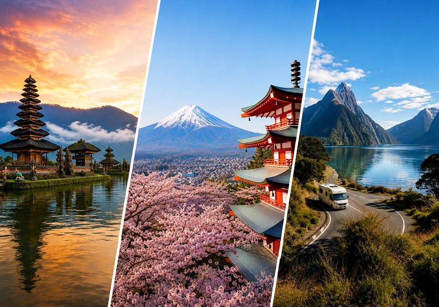 Most Popular Travel Destinations from Australi